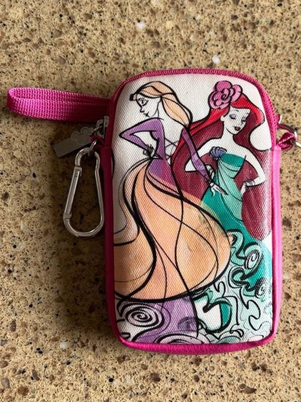 Disney Tech Princess Sketch Wrist Bag Wallet Ariel Rapunzel